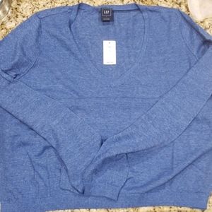 Blue vneck sweater